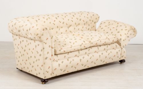 Pretty Victorian Upholstered Drop End Settee