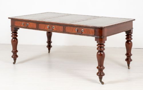 Large Victorian Mahogany Writing Table