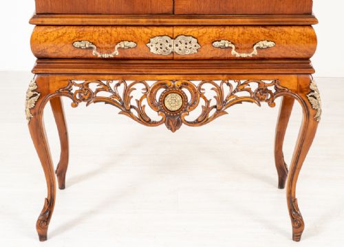 fig 1. Stunning Birds Eye Maple and Walnut Cocktail Cabinet