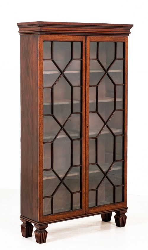 Georgian Style Mahogany Glazed Bookcase