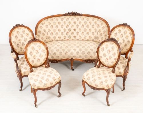 fig 1. Victorian Rosewood Parlour Suite