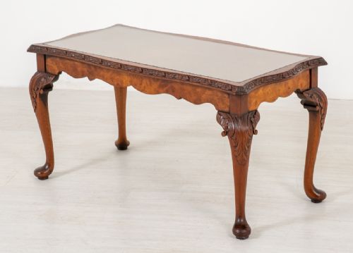 Burr Walnut Queen Anne Style Coffee Table