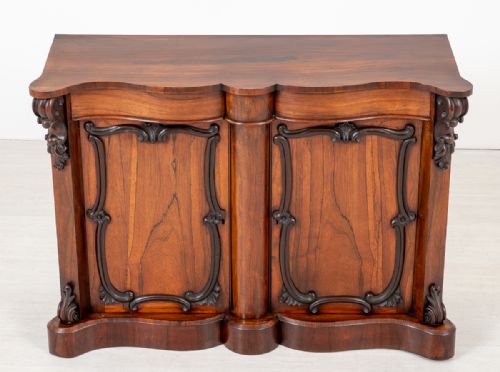 GOOD VICTORIAN ROSEWOOD SIDE CABINET - ADDITIONAL PHOTO 2