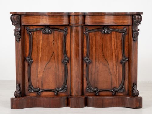 GOOD VICTORIAN ROSEWOOD SIDE CABINET - ADDITIONAL PHOTO 3