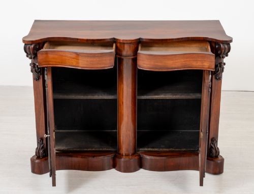 GOOD VICTORIAN ROSEWOOD SIDE CABINET - ADDITIONAL PHOTO 4