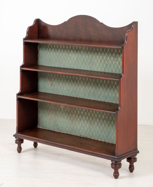 Mahogany Waterfall Open Bookcase