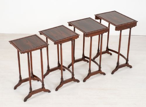Regency Style Nest of 4 Rosewood Tables