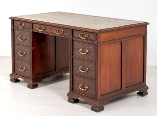 An Amazing "Edwards and Roberts" Mahogany Desk