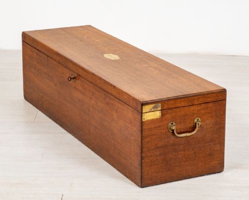 Victorian Oak Trunk of Rectangular Form