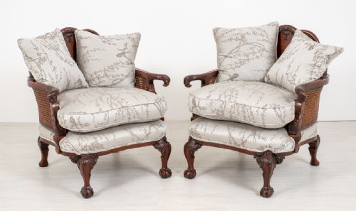 Excellent Quality Pair of Bergere Chairs