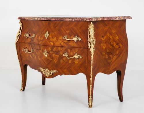 Excellent Quality Kingwood and Marquetry French Commode