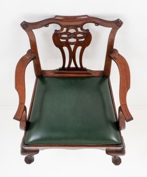 NICE QUALITY CHIPPENDALE STYLE MAHOGANY CARVER CHAIR - ADDITIONAL PHOTO 7