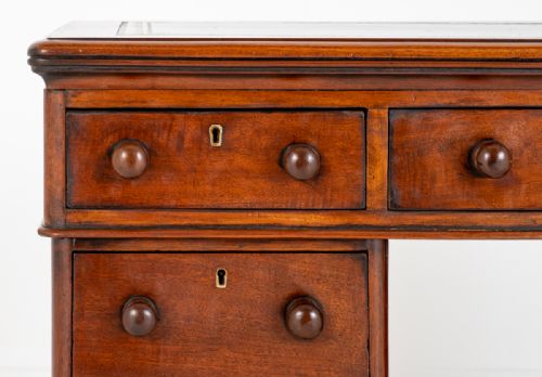 fig 1. Victorian Mahogany Twin Pedestal Desk
