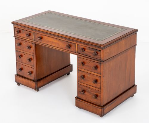 Victorian Mahogany Twin Pedestal Desk