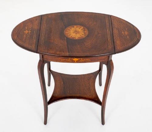PRETTY ROSEWOOD OCCASIONAL TABLE - ADDITIONAL PHOTO 4