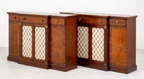 Matched Pair of Regency Style Mahogany Sideboards