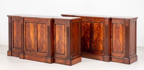 Imposing Matched Pair of Regency Style Mahogany Sideboards