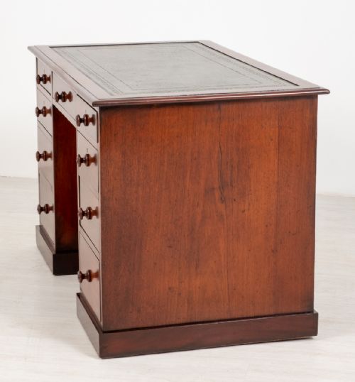 VICTORIAN MAHOGANY PEDESTAL DESK - ADDITIONAL PHOTO 7