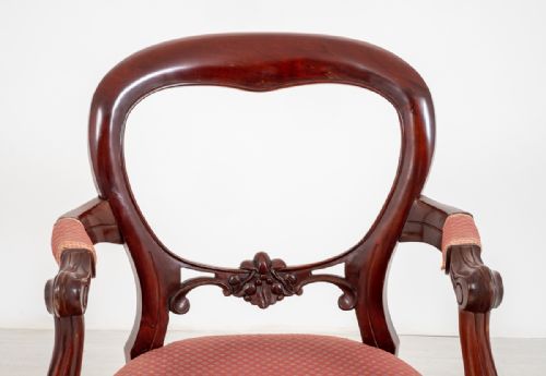 fig 1. Set of 8 Mahogany Balloon Back Dining Chairs