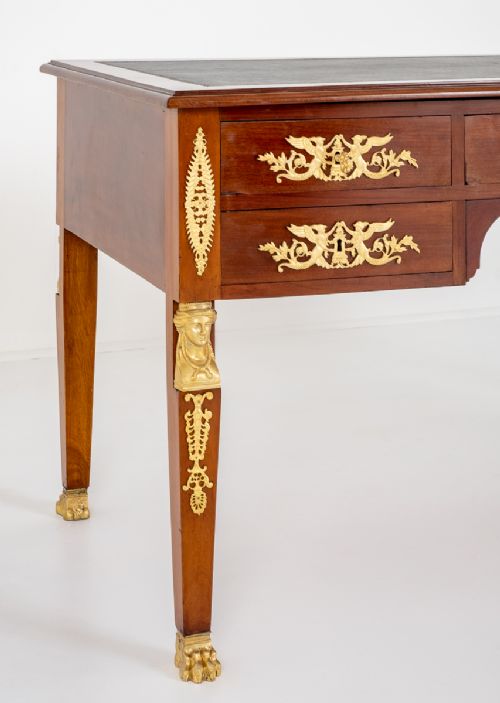 fig 1. Impressive Mahogany Bureau Plat and Chair