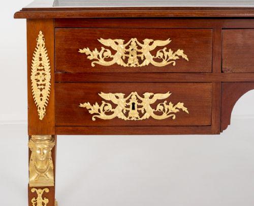 fig 2. Impressive Mahogany Bureau Plat and Chair
