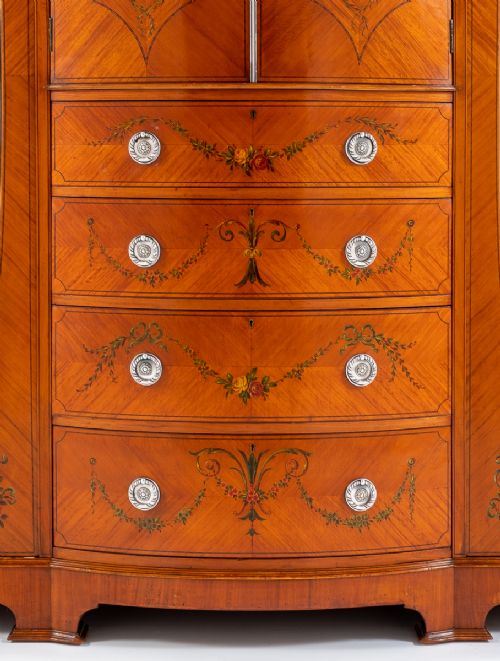 fig 1. Victorian Satinwood Wardrobe