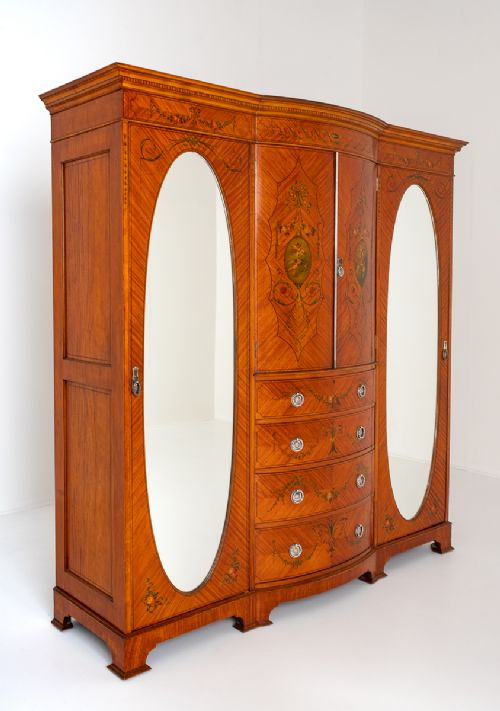 Victorian Satinwood Wardrobe
