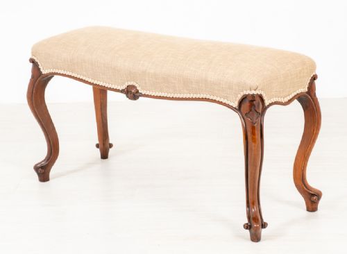 Victorian Walnut Duet Stool