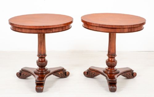 Pair of Mahogany William IV Style Occasional Table