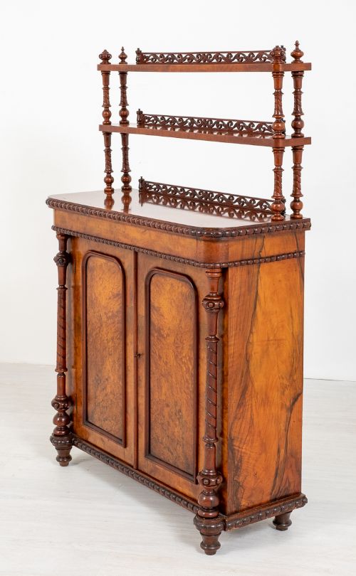 Pretty Victorian Burr Walnut Chiffonier
