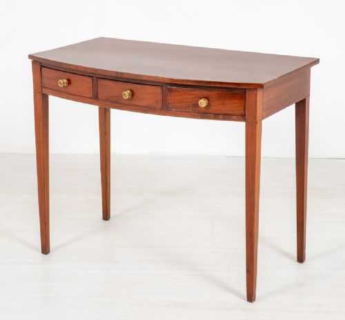 Regency Mahogany Bow Fronted Side Table