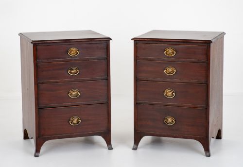 Matched Pair of Mahogany Regency Style Chest of Drawers