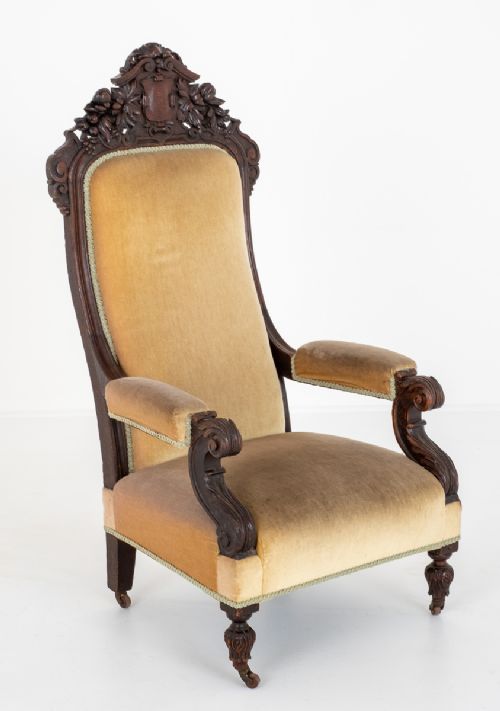 Antique Carved Oak Chair