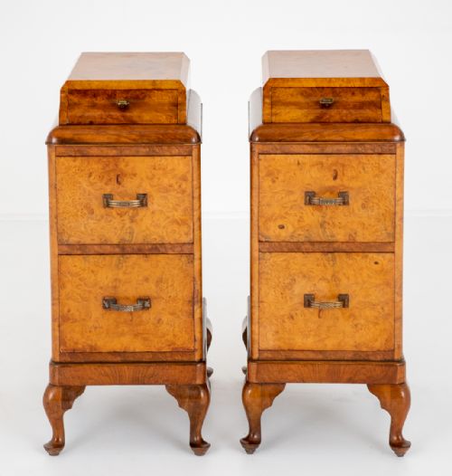 Pair of Walnut Bedside Cabinets