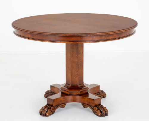 Figured Oak Circular Breakfast Table