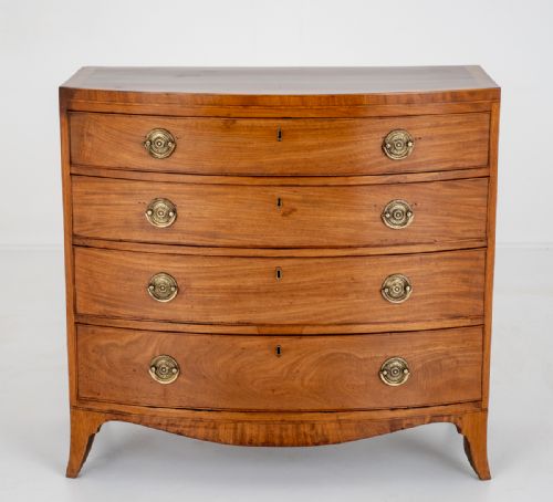 Regency Mahogany Bow Chest of Drawers