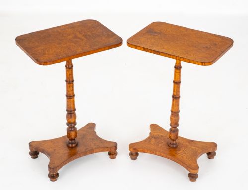 Pair of Regency Revival Pollard Oak Wine Tables