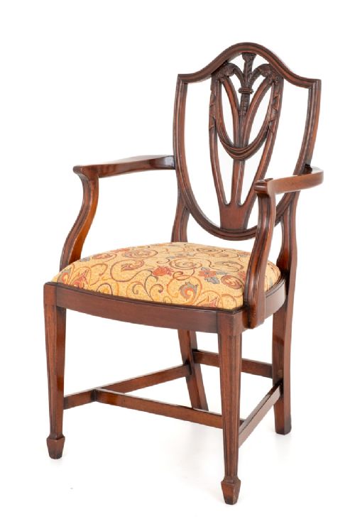 fig 1. Set of 8 Georgian Revival Mahogany Dining Chairs