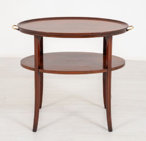 MAHOGANY INLAID ETAGERE - ADDITIONAL PHOTO 3