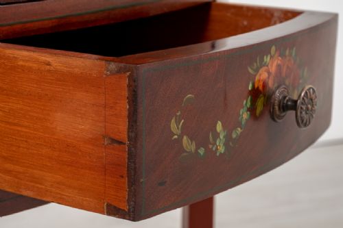 PRETTY VICTORIAN SATINWOOD BOW CORNER CABINET - ADDITIONAL PHOTO 7