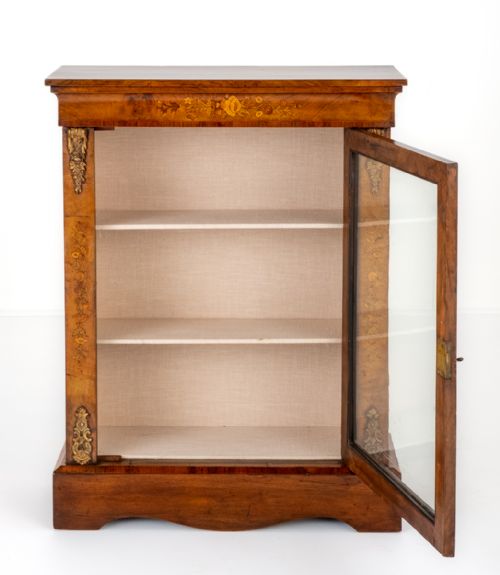 VICTORIAN AND WALNUT INLAID PIER CABINET - ADDITIONAL PHOTO 4
