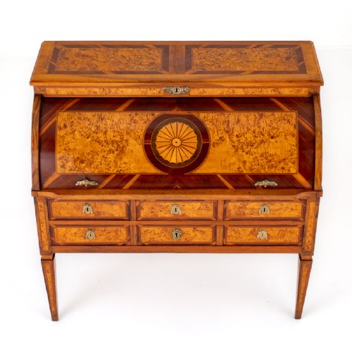 fig 1. Impressive French Mulberry Cylinder Desk