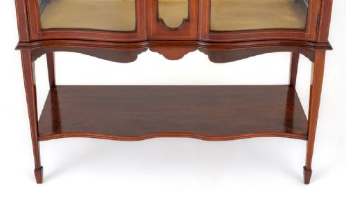 fig 1. Sheraton Revival Mahogany Inlaid Display Cabinet.