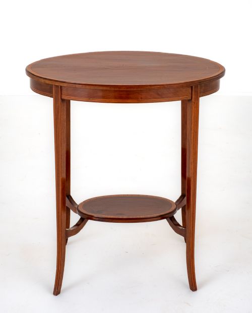 Sheraton Revival Oval Mahogany Occasional Table