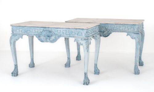 Pair of Chippendale Style Console Tables