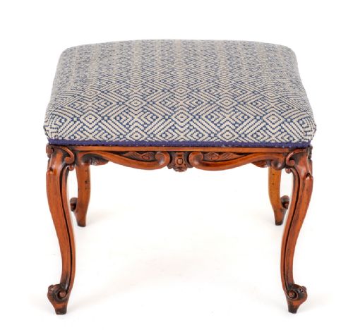 VICTORIAN MAHOGANY STOOL - ADDITIONAL PHOTO 4