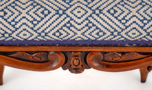 VICTORIAN MAHOGANY STOOL - ADDITIONAL PHOTO 1