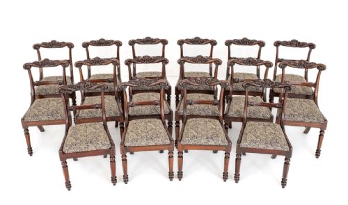 Fantastic Set of 16 Mahogany William IV Dining Chairs