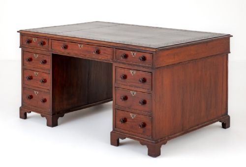 Early Victorian Mahogany Partners Desk
