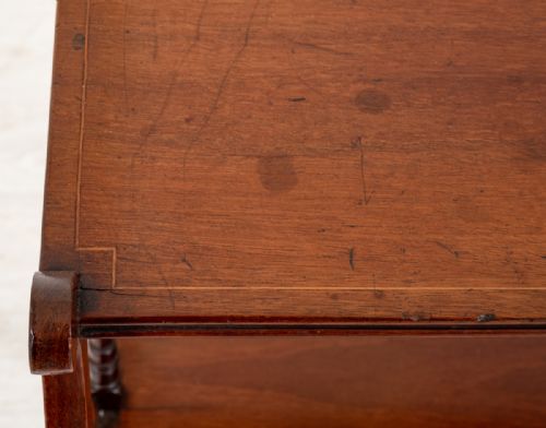 PRETTY MAHOGANY INLAID OCCASIONAL TABLE - ADDITIONAL PHOTO 1